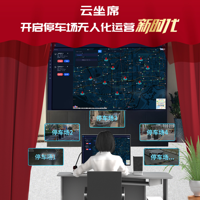 智慧停車無(wú)人化云坐席(中性)